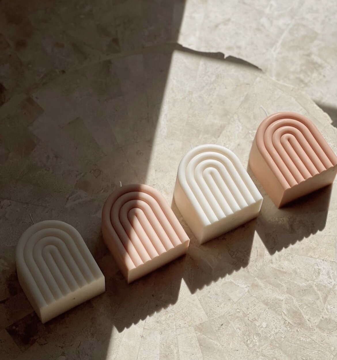 mini chunky ARCH candle - nude tones - non scented