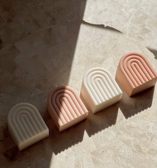 mini chunky ARCH candle - nude tones - non scented