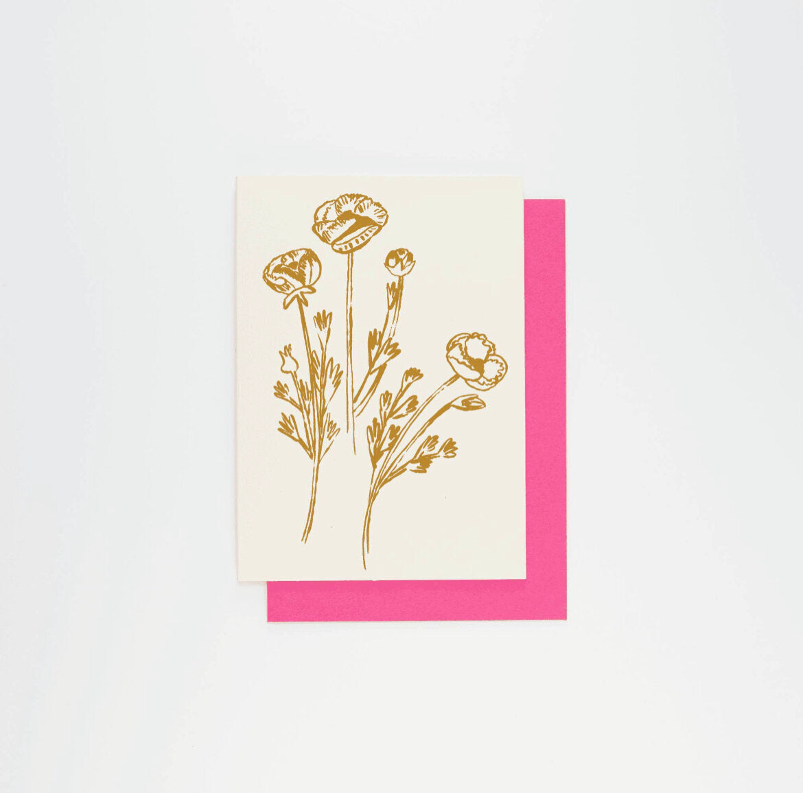 cards - gold flowers