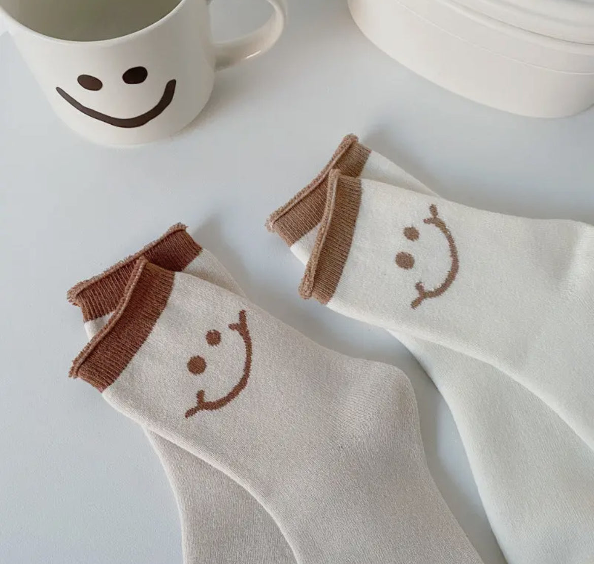 smiley face socks